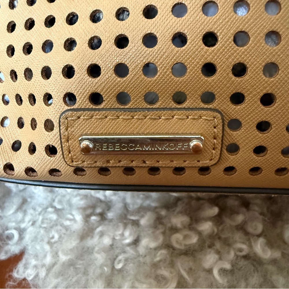 Tan Perforated Tote Bag - Picture 2 of 9